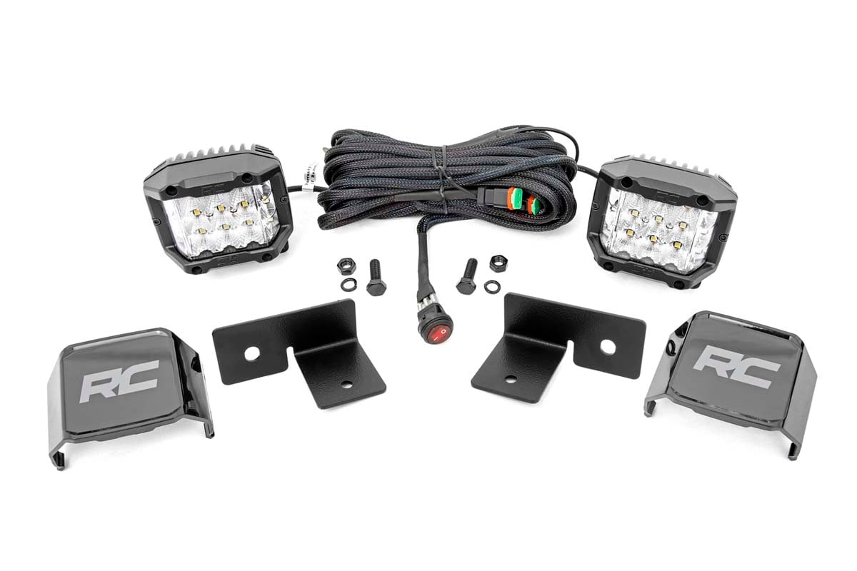 Polaris General XP 1000 Factory Custom Edition LED Light Kit - Under Bed Mount - Rough Country - Wide Angle, 2